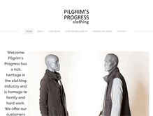 Tablet Screenshot of pilgrimsprogressclothing.com